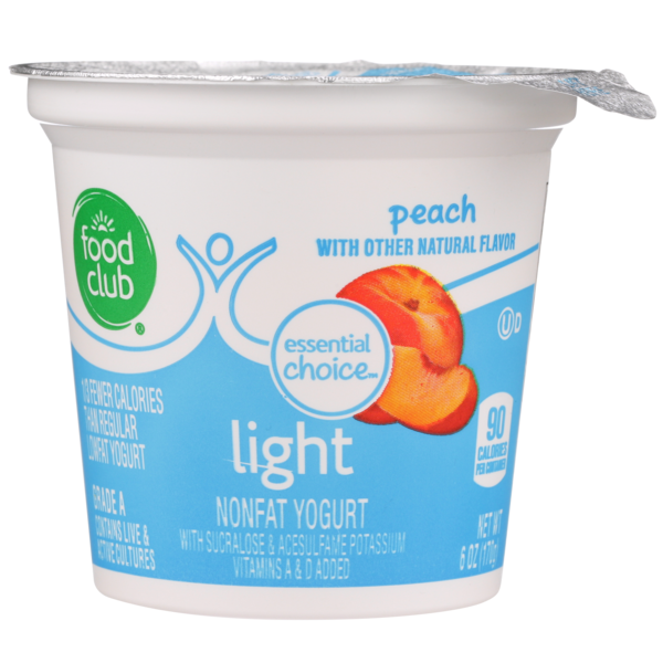 Yogurt Food Club Peach Light Nonfat Yogurt hero