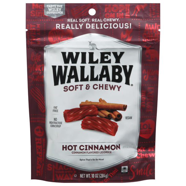 Candy & Chocolate Wiley Wallaby Licorice, Hot Cinnamon, Soft & Chewy hero