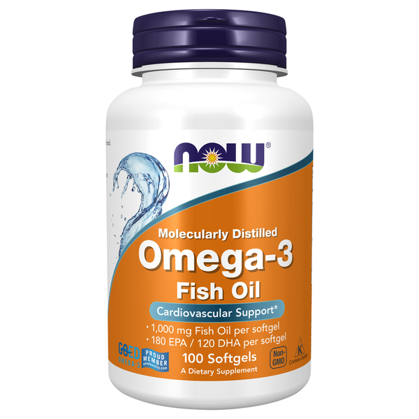 Dietary Supplements NOW Omega 3, Molecularly Distilled hero