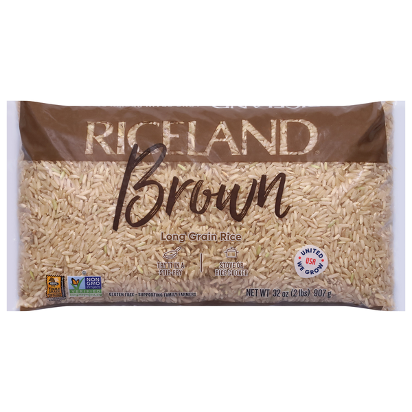 Grains, Rice & Dried Goods Riceland Rice, Long Grain, Brown hero