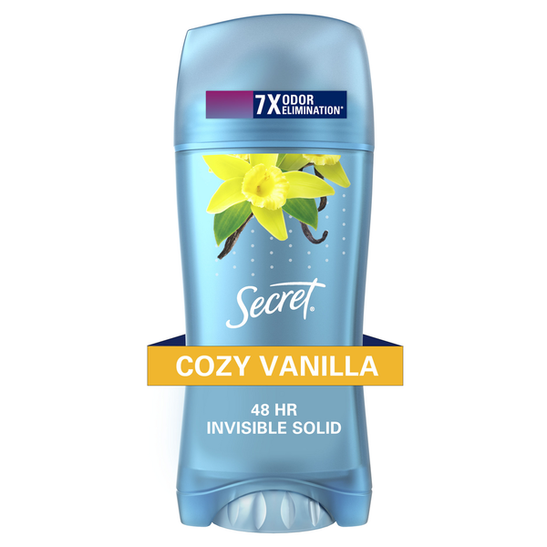 Deodorants Secret Invisible Solid Antiperspirant and Deodorant, Vanilla Scent hero