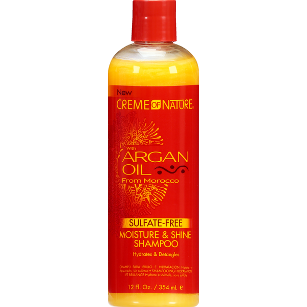 Creme of Nature Shampoo, Moisture & Shine, Argan Oil, Sulfate-Free hero