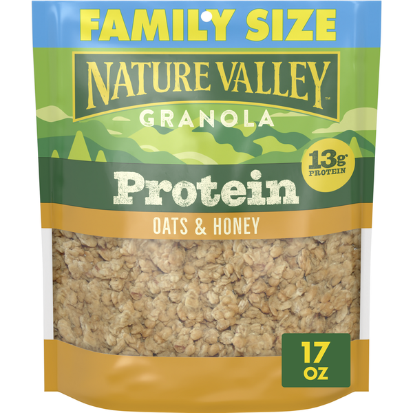 Nature Valley Whole Grain Oats and Honey Protein Granola hero