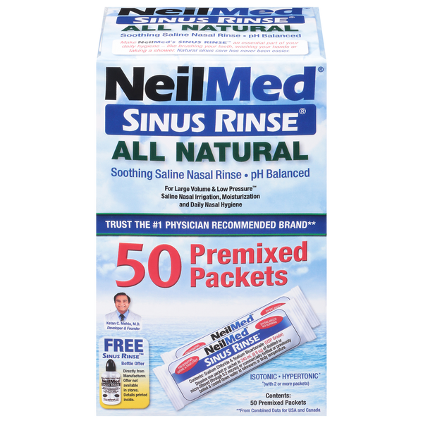 Cold, Flu & Allergy NeilMed Sinus Rinse, All Natural, Premixed Packets hero