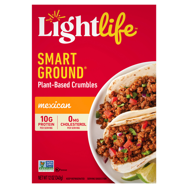 Tofu & Meat Alternatives Lightlife Crumbles, Plant-Based, Mexican hero