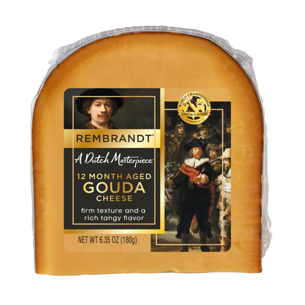 Specialty Cheeses A Dutch Masterpeice Rembrandt, 12 Month Aged Gouda Cheese hero