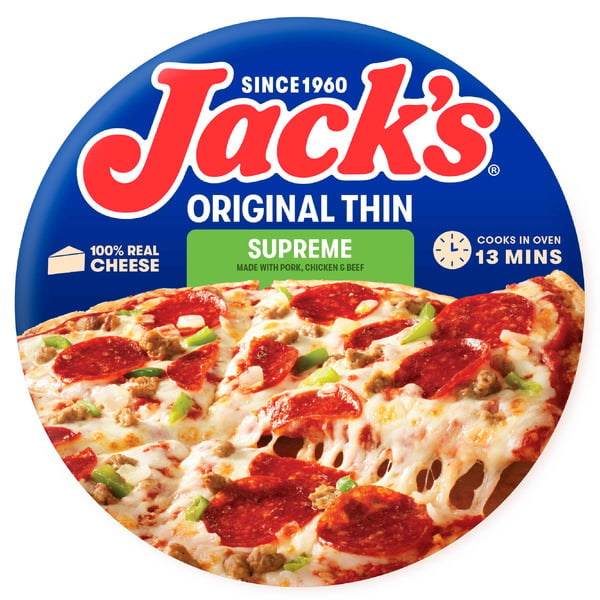 Frozen Pizza Jack's Original Supreme hero