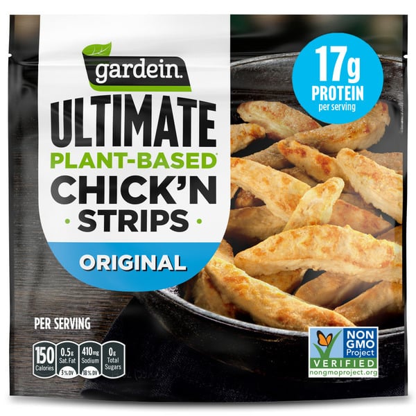 Gardein Ultimate Plant-Based Chick'n Strips, Vegan Food, Frozen Food hero