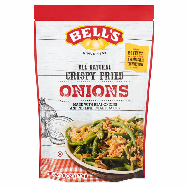 Chips & Pretzels Bell's All-natural Crispy Fried Onions hero