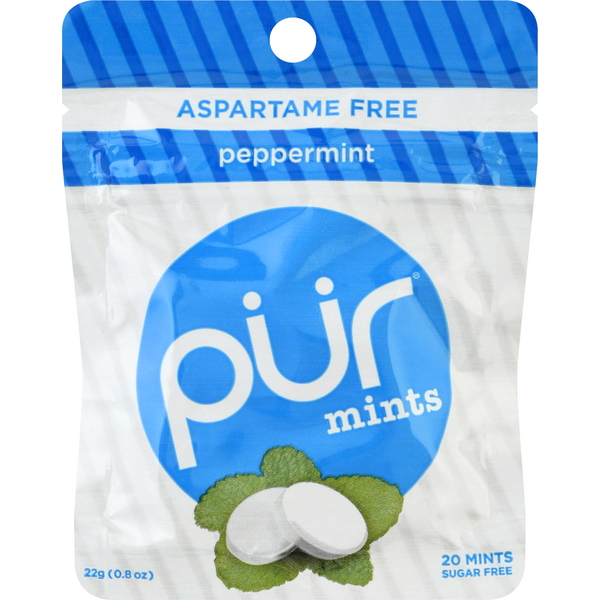 Mint & Gum PUR Mints Mints, Aspartame Free, Peppermint hero