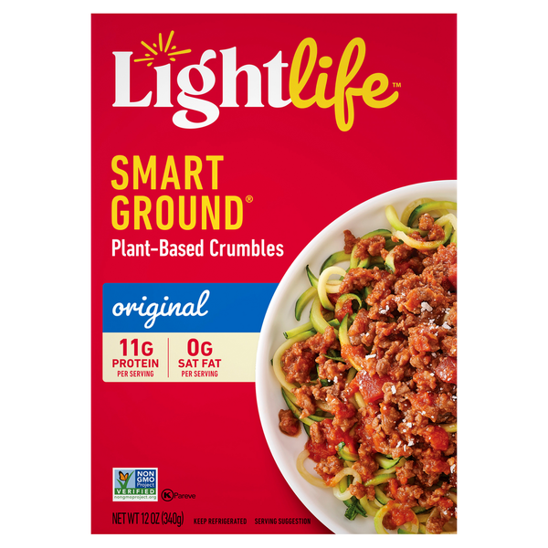 Tofu & Meat Alternatives Lightlife Crumbles, Plant-Based, Original hero