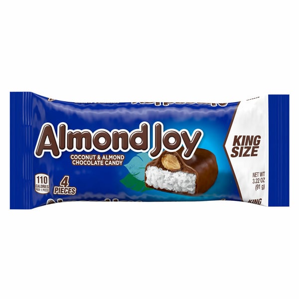 Candy & Chocolate ALMOND JOY Coconut and Almond Chocolate King Size Candy hero