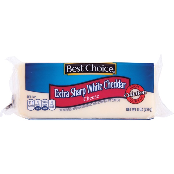 Packaged Cheese Best Choice Extra Sharp White Cheddar Cheese hero