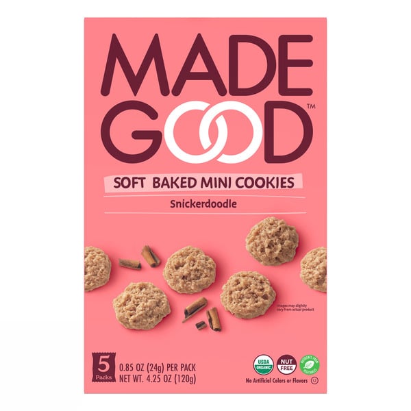 Bakery Desserts MadeGood Snickerdoodle Soft Baked Mini Cookies hero