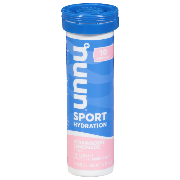 Cocoa & Drink Mixes Nuun Sport Hydration, Strawberry Lemonade Flavored, Effervescent Electrolyte Drink Tablets hero