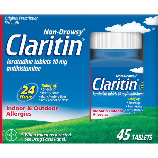 Allergy Claritin 24 Hour Non Drowsy Allergy Tablets hero