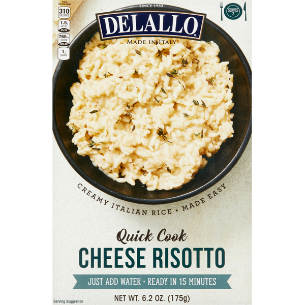 Frozen Meals DeLallo Risotto, Cheese, Quick Cook hero