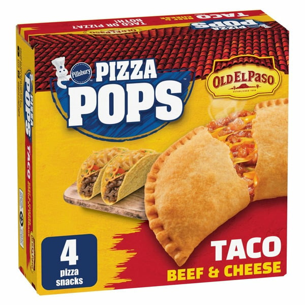 Frozen Pizza Pillsbury Pizza Pops, Taco Flavour Beef & Cheese, Special Edition, Frozen Pizza Snacks hero