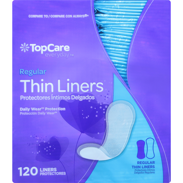 Feminine Care TopCare Liners, Thin, Regular hero