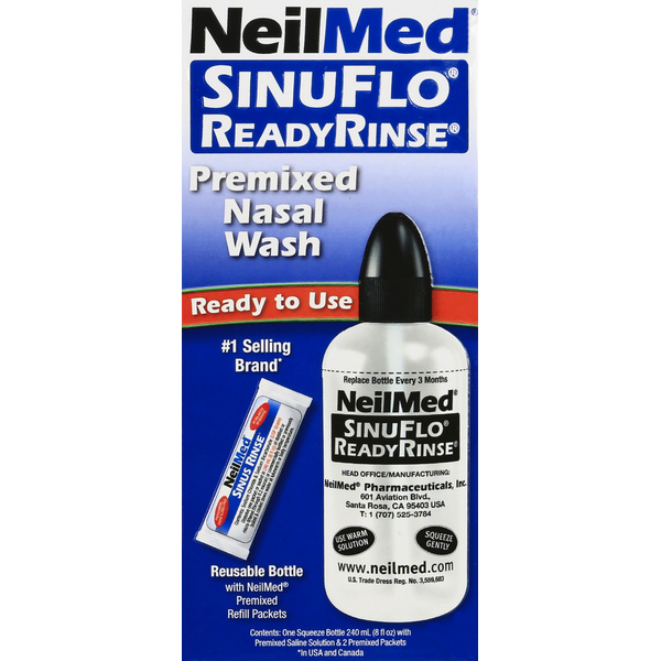 Cough & Cold Medicine NeilMed Nasal Wash, Premixed, Ready Rinse hero