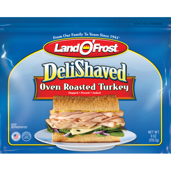 Packaged Lunch Meat Land O’Frost Oven Roasted Turkey hero