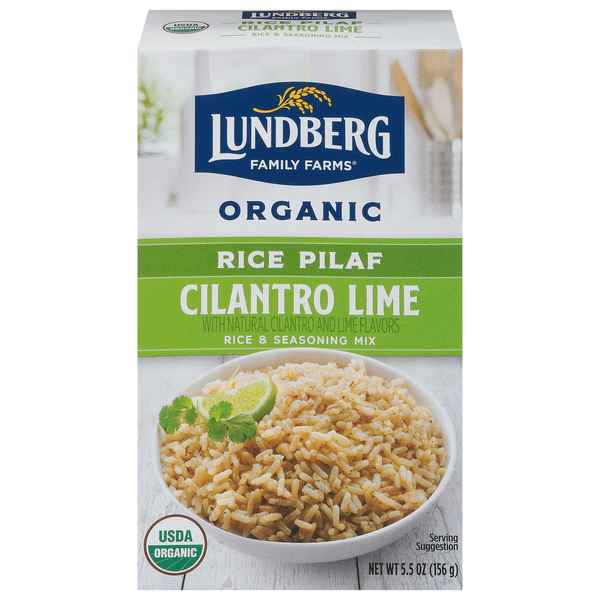 Juice & Nectars Lundberg Family Farms Organic Cilantro Lime Rice & Seasoning Mix hero