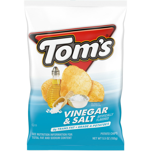 Chips & Pretzels Tom's Vinegar and Salt Flavored Potato Chips hero