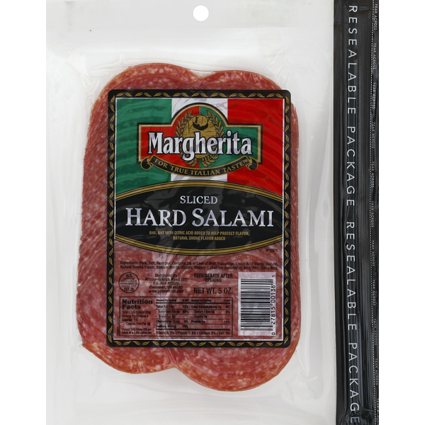 Lunch Meat Margherita Salami, Hard, Sliced hero