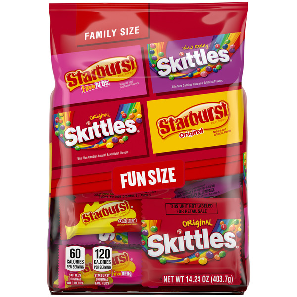 Skittles Chewy and Gummy Candy Family Size Variety Pack Bulk hero