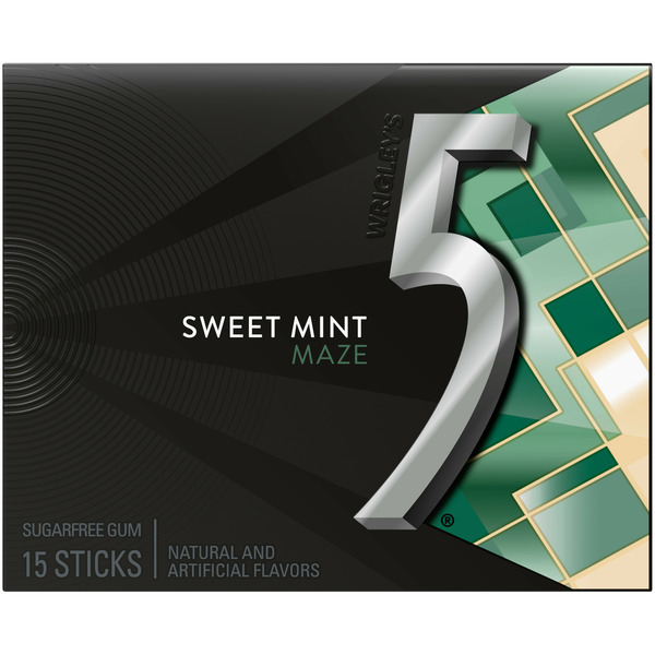 Mint & Gum 5 GUM Sweet Mint Maze Sugar Free Chewing Gum Pack hero