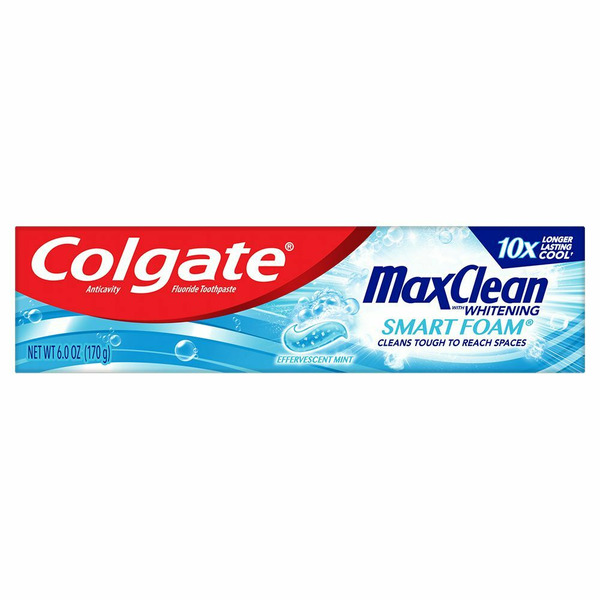 Oral Hygiene Colgate MaxClean Foaming Whitening Toothpaste with Fluoride, Mint hero