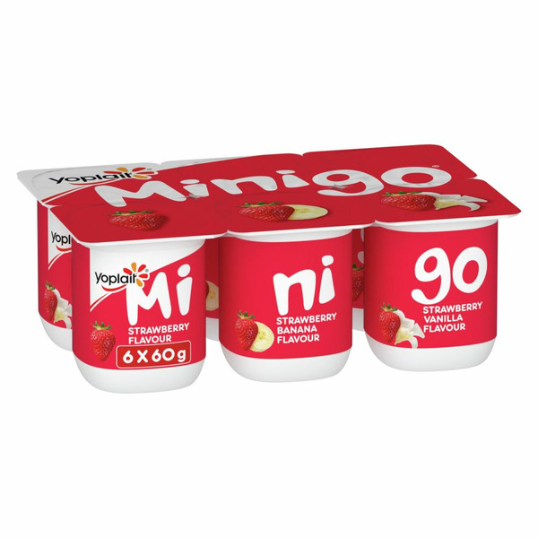 Yogurt Yoplait Yop 3% Minigo Duo, Variety Pack, Kids Snack hero