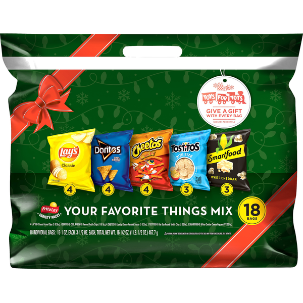 Chips & Pretzels Frito Lay Snacks, Your Favorite Things Mix, Variety Pack hero