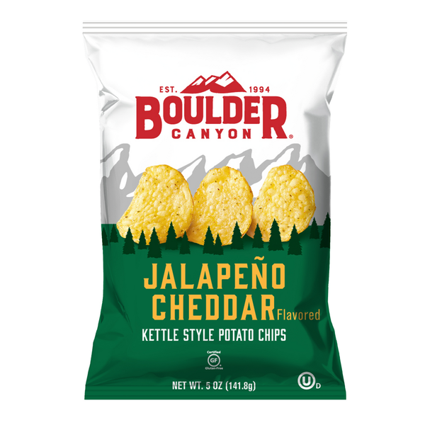 Chips & Pretzels Boulder Canyon Jalapeno Cheddar Potato Chips hero