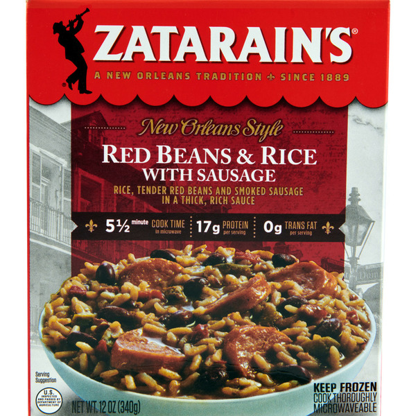 Frozen Meals Zatarain's Frozen Red Bean And Rice With Sausage hero