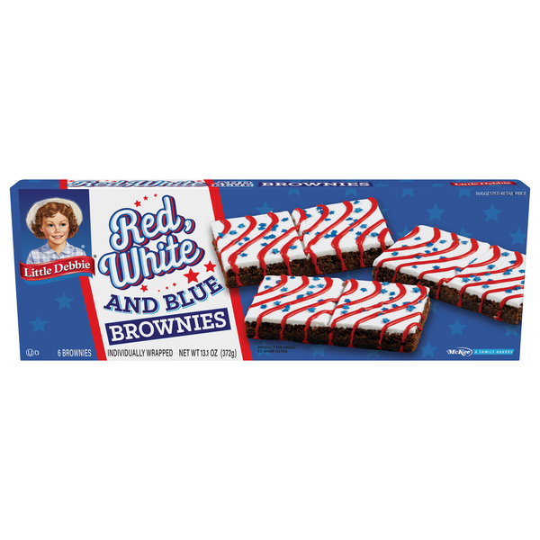 Cookies & Cakes Little Debbie Brownie, Red White hero