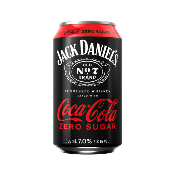 Spirits Jack Daniel's Tennessee Whiskey and Coca-Cola Zero Sugar Ready to Drink hero