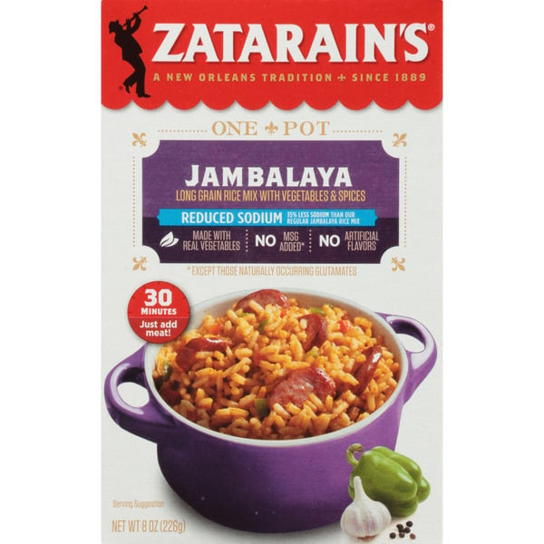 Grains, Rice & Dried Goods Zatarain's Reduced Sodium Jambalaya hero