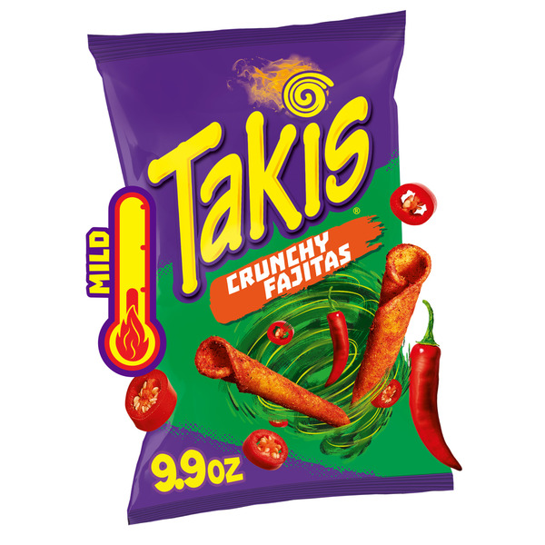 Chips & Pretzels Takis Crunchy Fajitas Rolled Tortilla Chips Bag hero