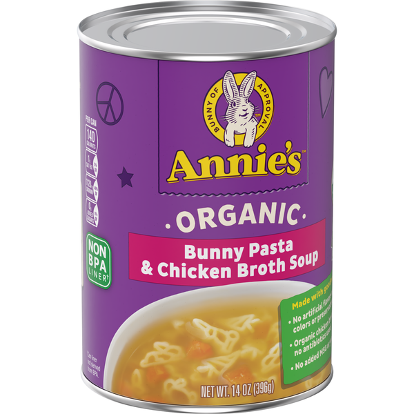 Soup, Broth & Bouillon Annie's Organic Bunny Pasta and Chicken Broth Soup hero