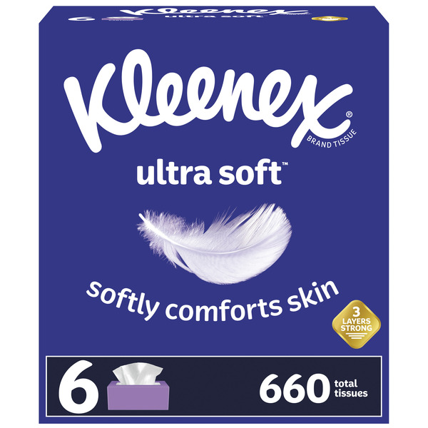 Paper Goods Kleenex Ultra Soft Facial Tissues hero