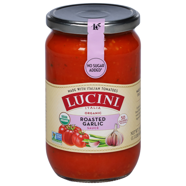 Pasta Sauce Lucini Italia Sauce, Organic, Roasted Garlic hero