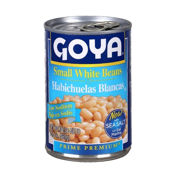 Canned Meat, Seafood & Beans Goya Premium Small White Beans, Low Sodium hero