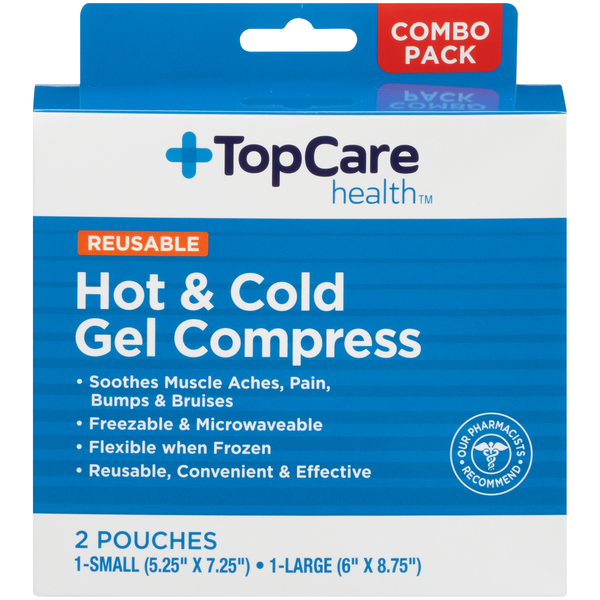 TopCare Hot & Cold Gel Compress Soothes Muscle Aches, Pain, Bumps & Bruises Reusable Large Pouch hero