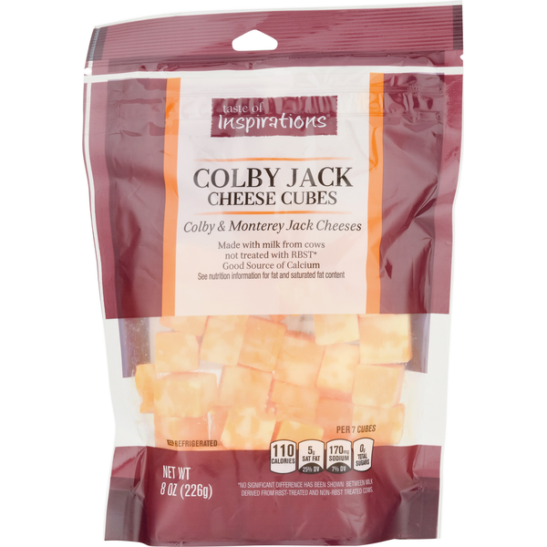 Packaged Cheese Taste of Inspirations Cheese Cubes, Colby Jack hero