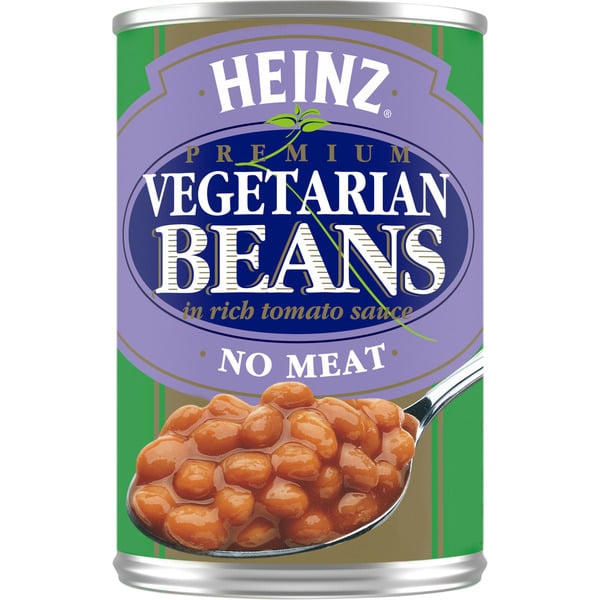 Canned Meals & Beans Heinz Vegetarian Beans in Rich Tomato Sauce hero