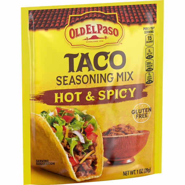 Spices & Seasoning Old El Paso Hot & Spicy Taco Seasoning hero