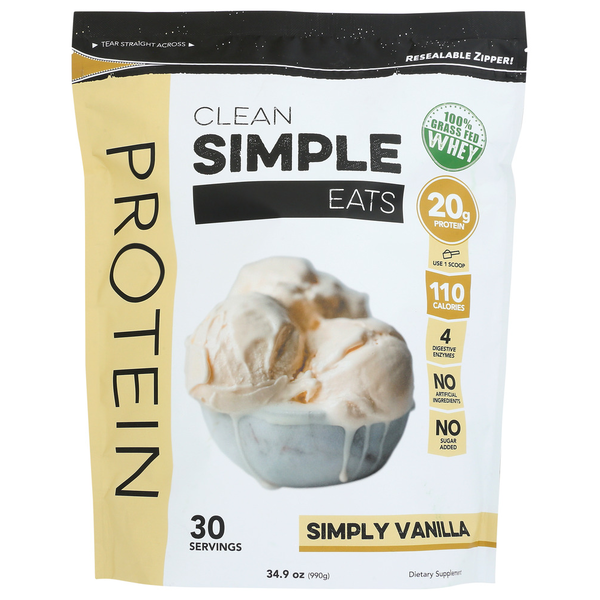 Protein & Meal Replacements Clean Simple Eats Protein Powder Vanilla hero