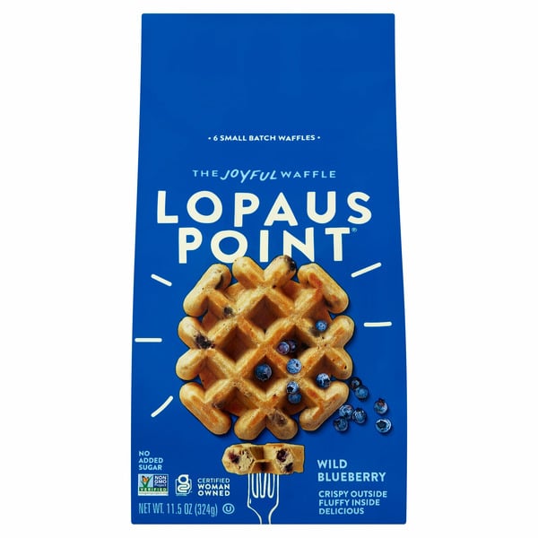 Frozen Meals Lopaus Point Wild Blueberry Waffles hero