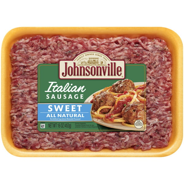 Hot Dogs, Bacon & Cold Sausage Johnsonville Sweet Italian Ground Sausage hero